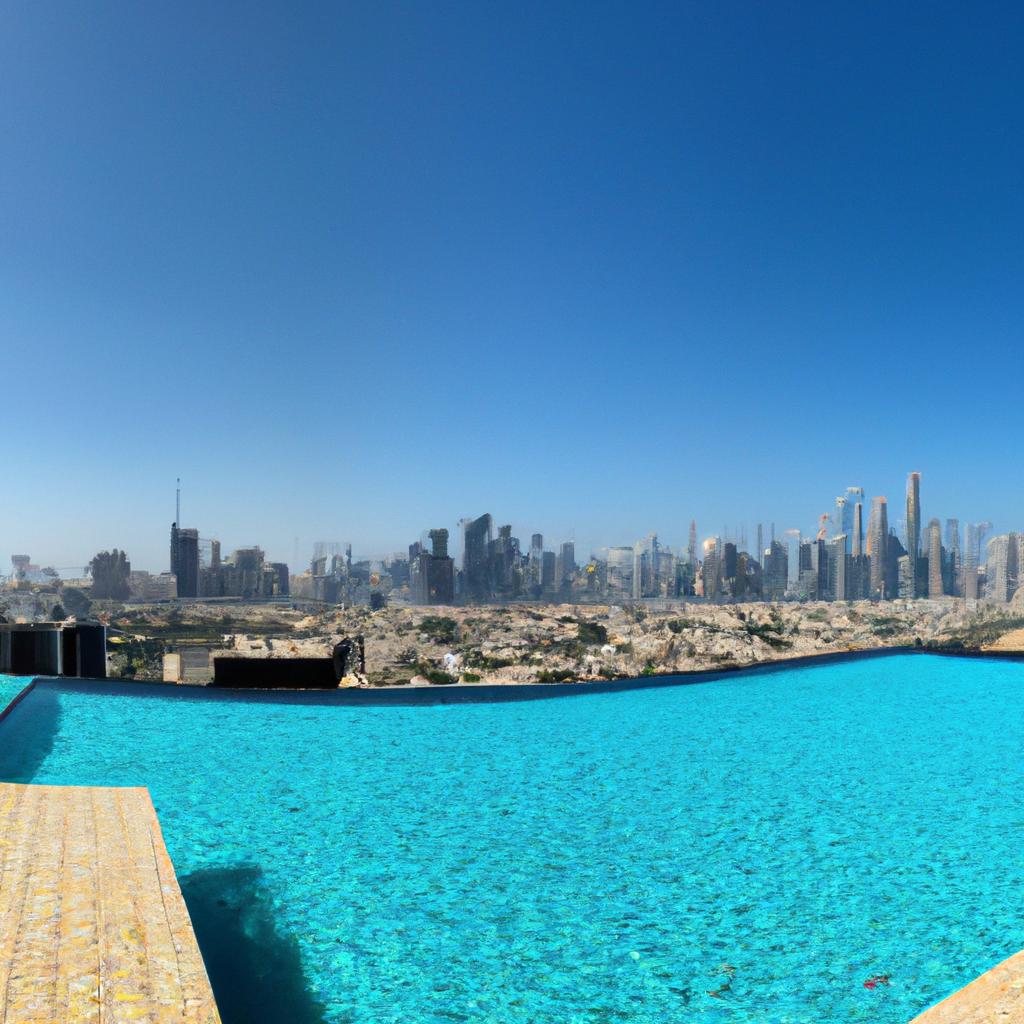 A breathtaking view of Dubai's deep dive pool