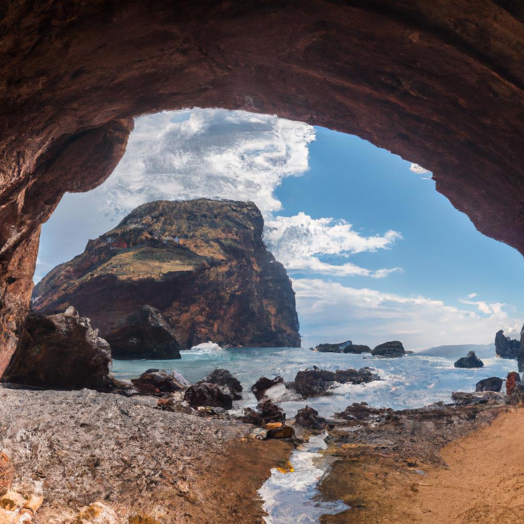 The volcanic cave beaches on Madeira Island are a testament to the island's unique geology.