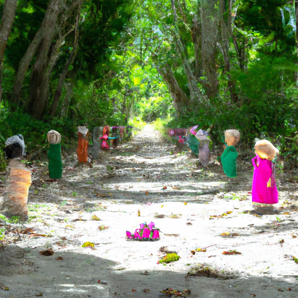 The Island of the Dolls in Mexico is filled with eerie pathways like this