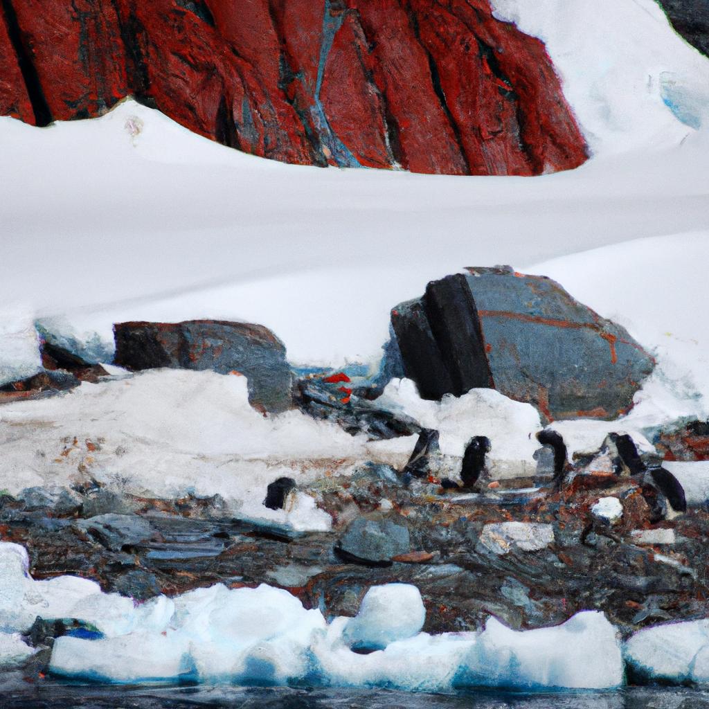 Wildlife in Antarctica is at risk due to the melting of the blood glacier