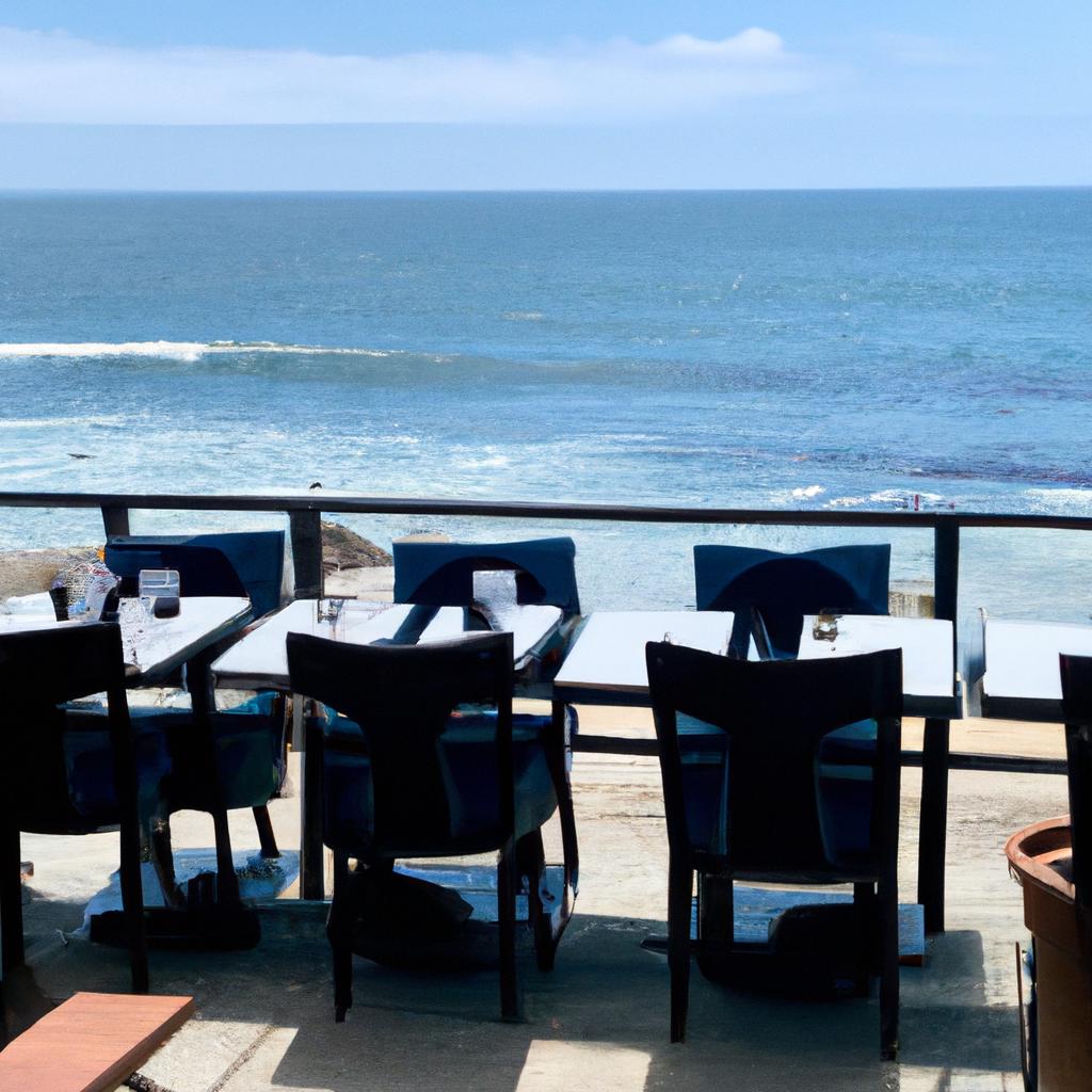 Delicious dining with a view at Persian Gulf Beach.