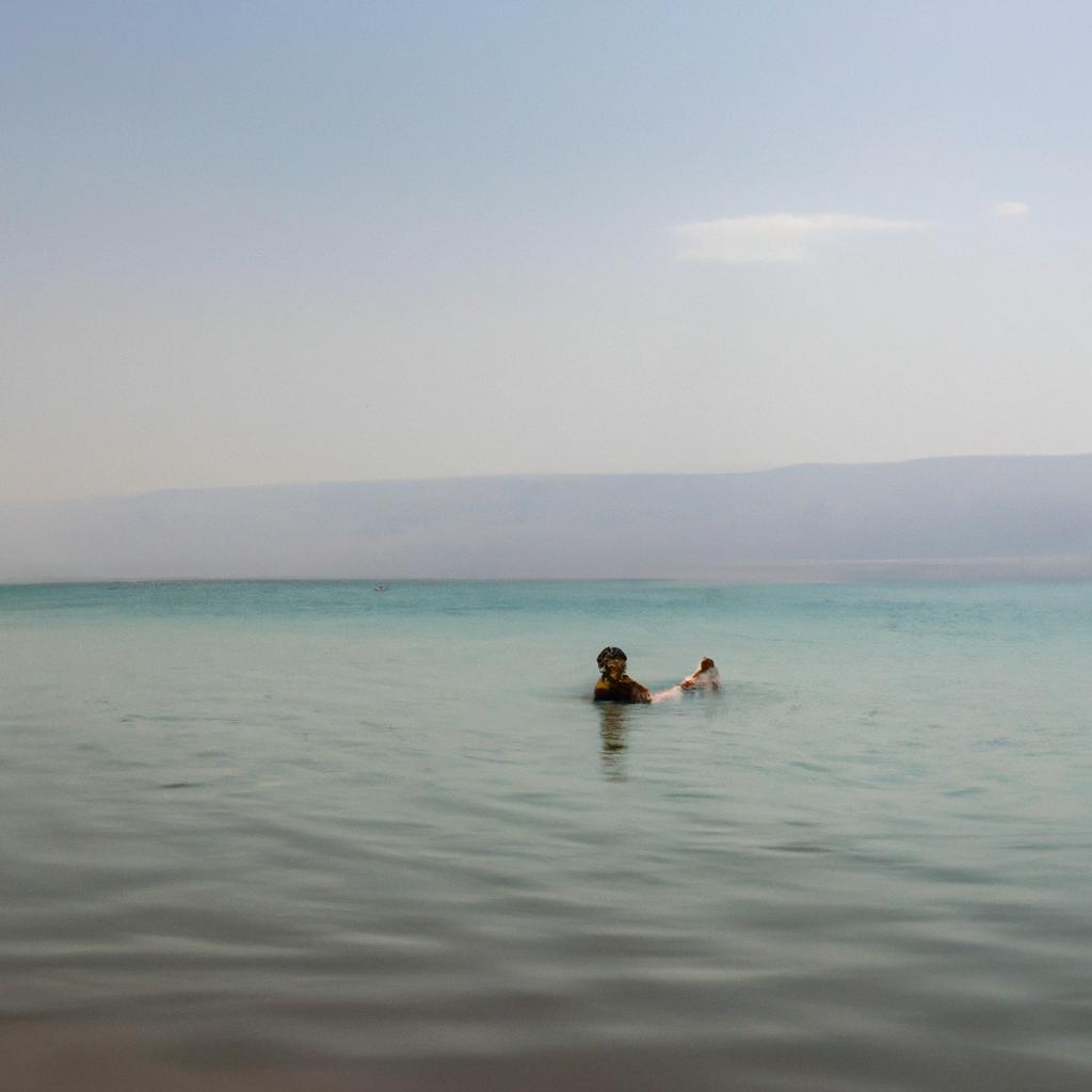 The high salt content in the Dead Sea makes it easy to float effortlessly.