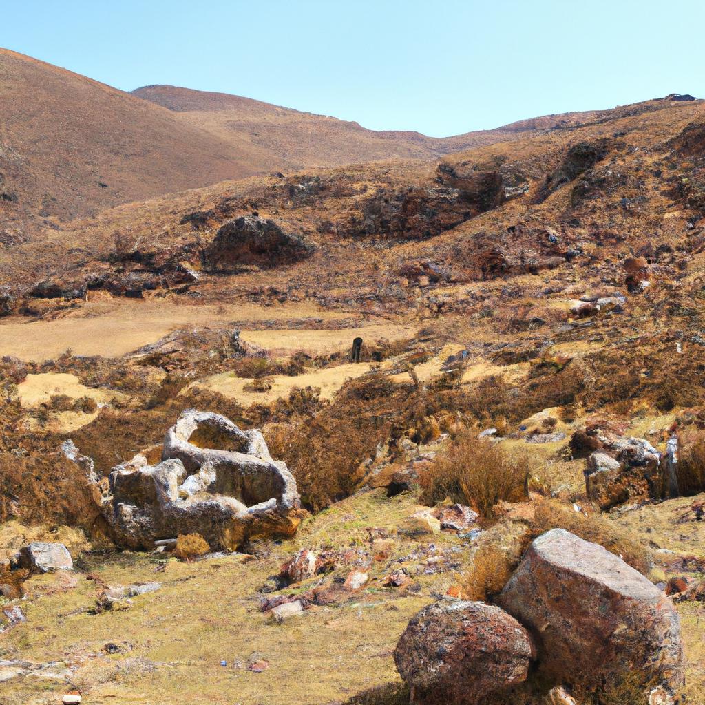 The rugged terrain of Peru's Andean desert