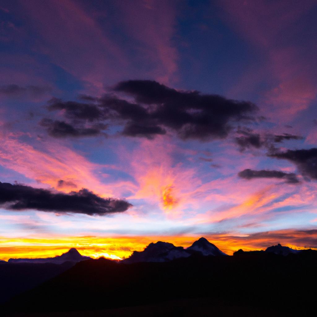 Witness the stunning beauty of the Andean sunrise