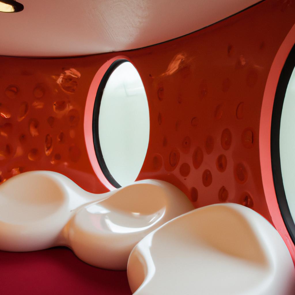 The Bubble Palace's rooms are just as unique as its overall design, with circular walls and floors that create a one-of-a-kind living space.
