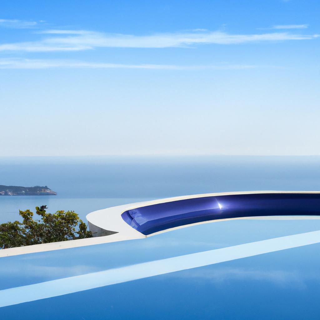 The Bubble Palace's infinity pool offers an unparalleled view of the Mediterranean, blending perfectly with the property's unique design.