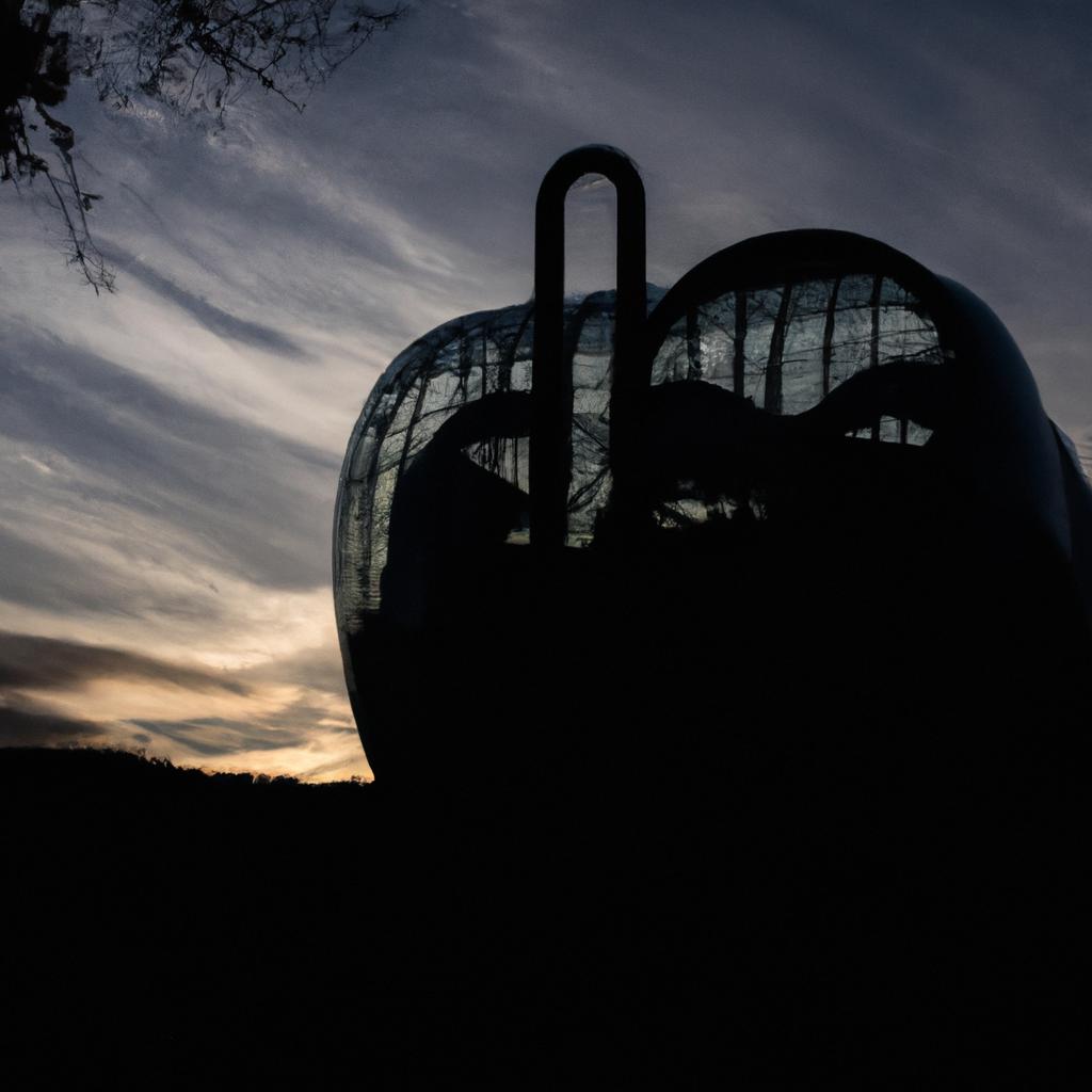 The Bubble Palace is just as stunning at sunset, with its unique design creating a beautiful silhouette against the sky.