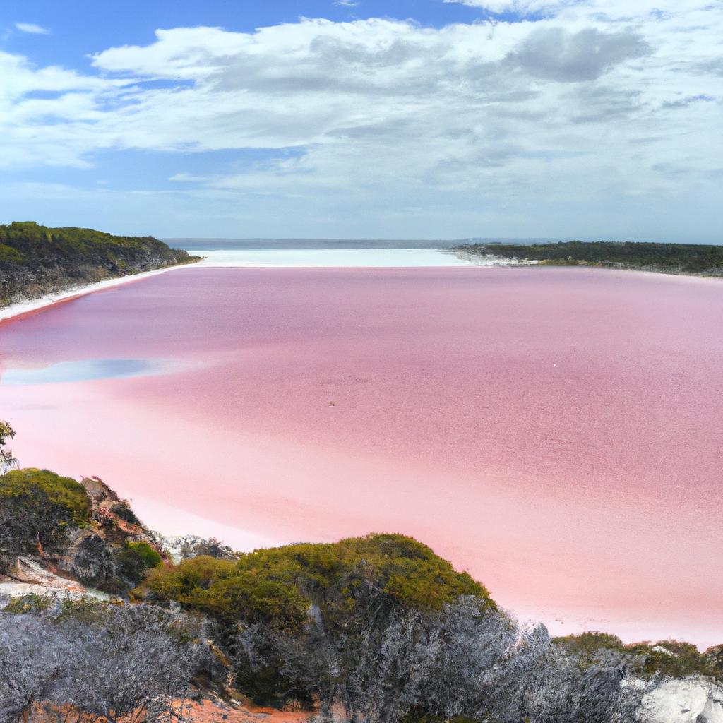 Pink Australia Lake