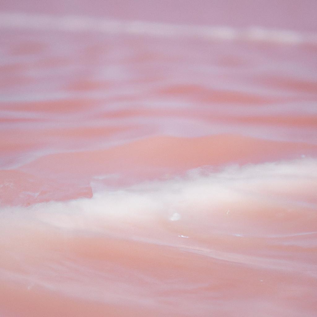 The Pink Sea gets its unique color due to the presence of microorganisms and salt levels