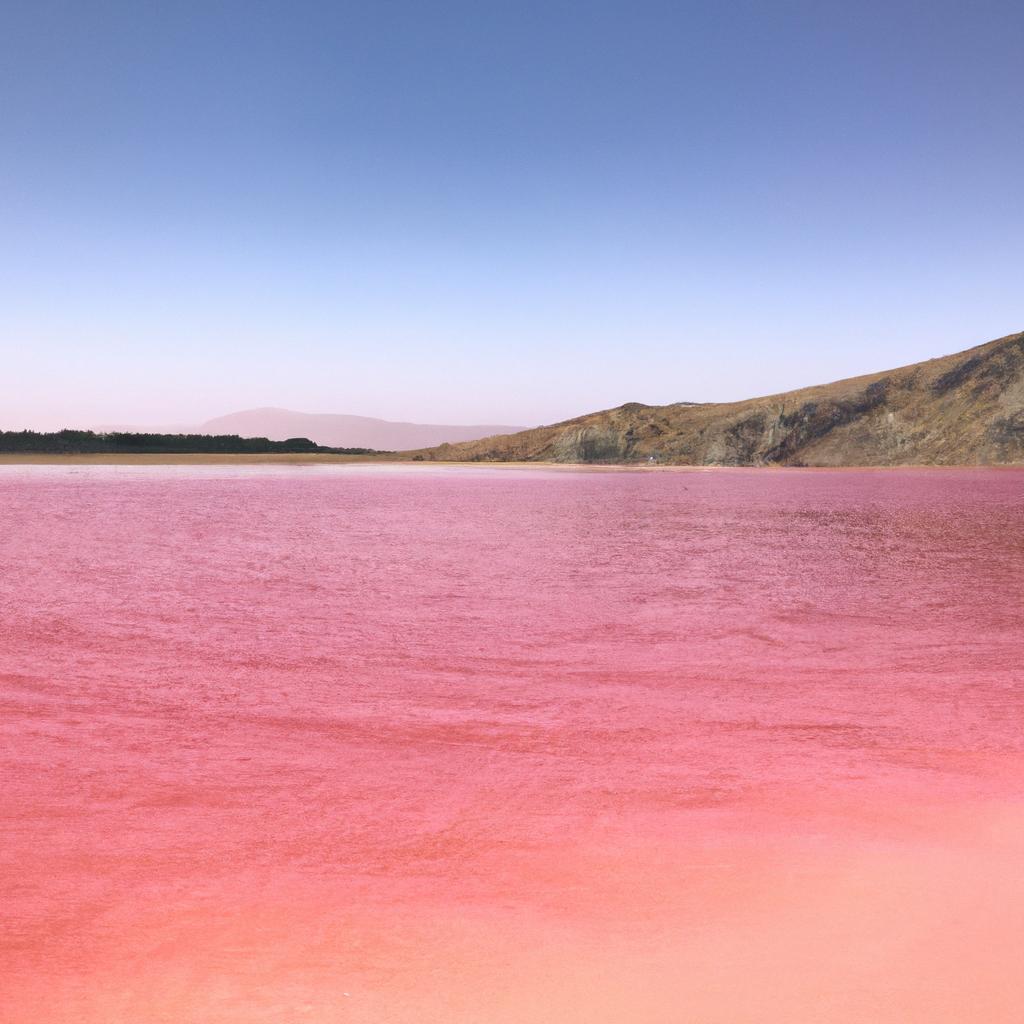 The pink color of these lakes is a result of several factors, including the reflection of sunlight and the presence of algae and bacteria