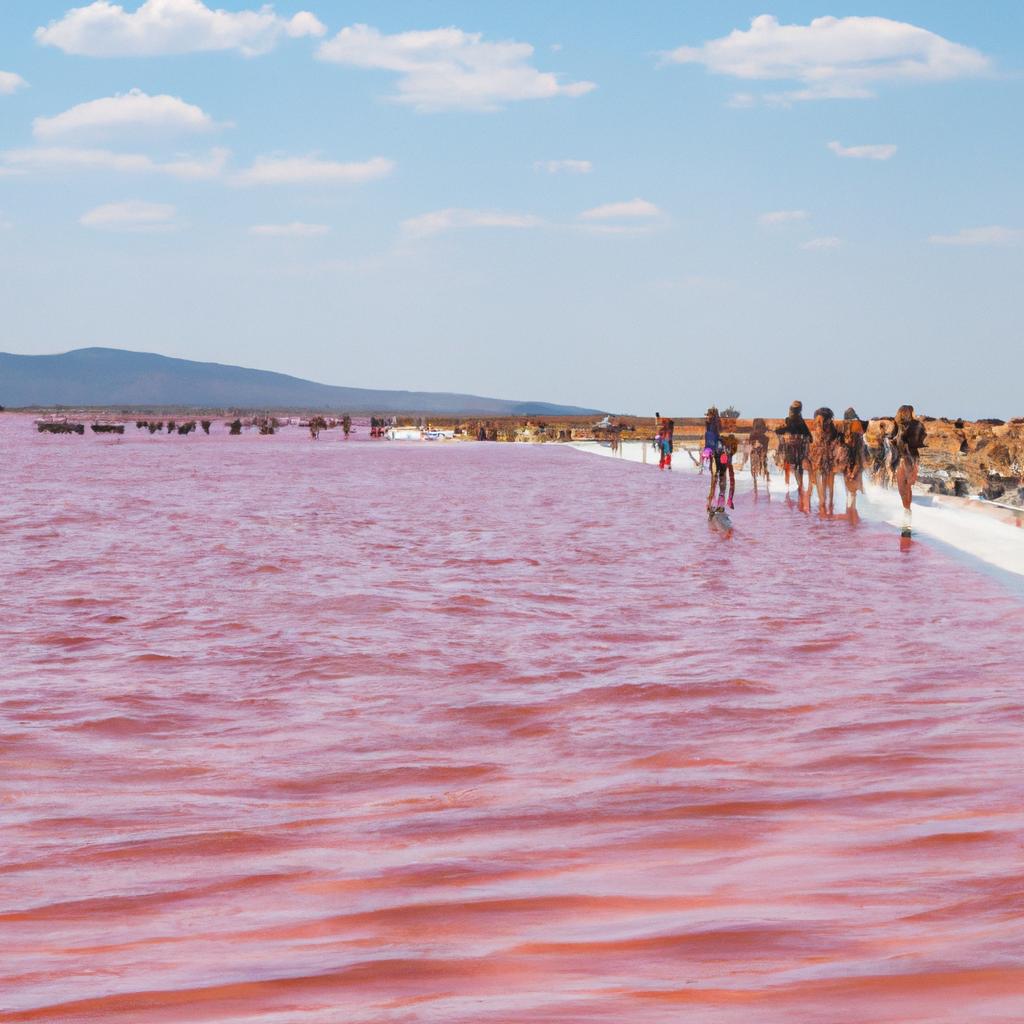 The high salt content and unique microorganisms in pink lake water offer numerous health benefits, making it a popular destination for spa treatments