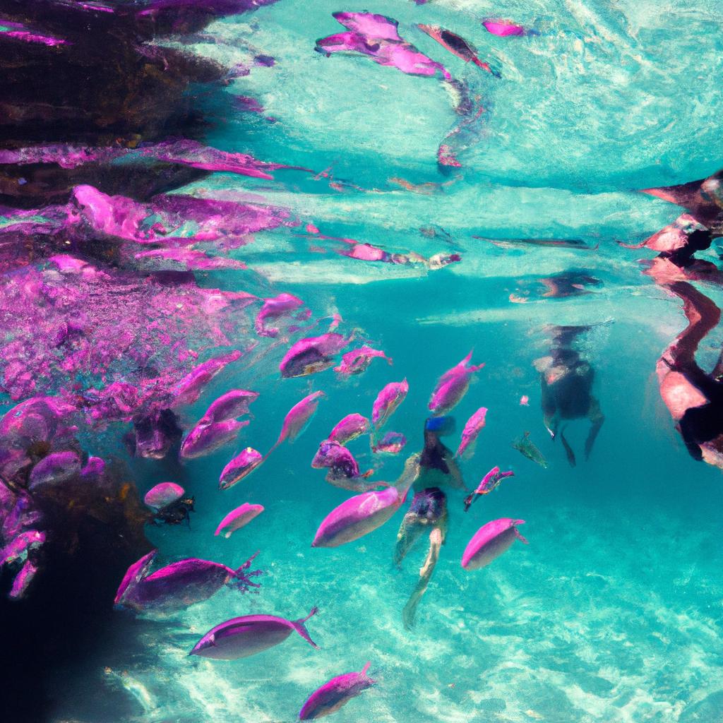 Snorkeling in the Pink Ocean in Australia