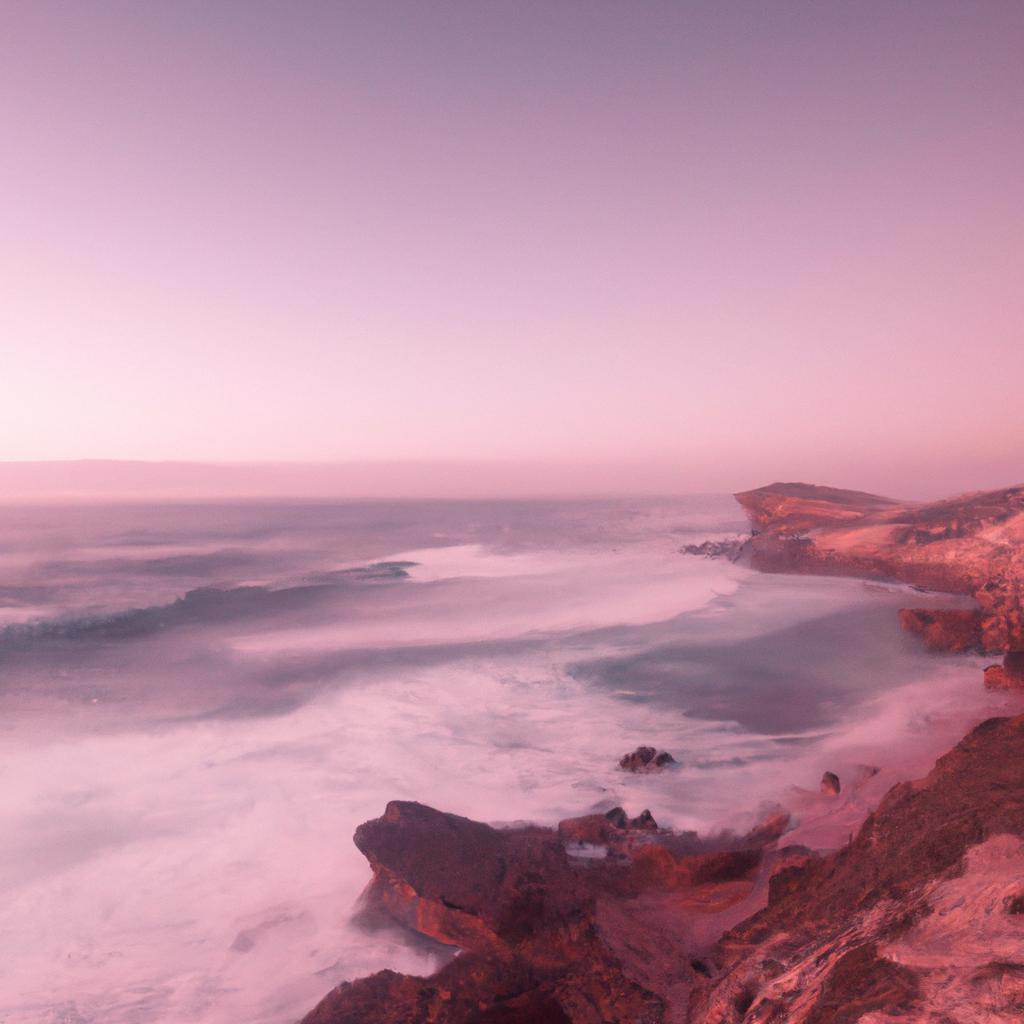 Sunrise over the Pink Ocean in Australia