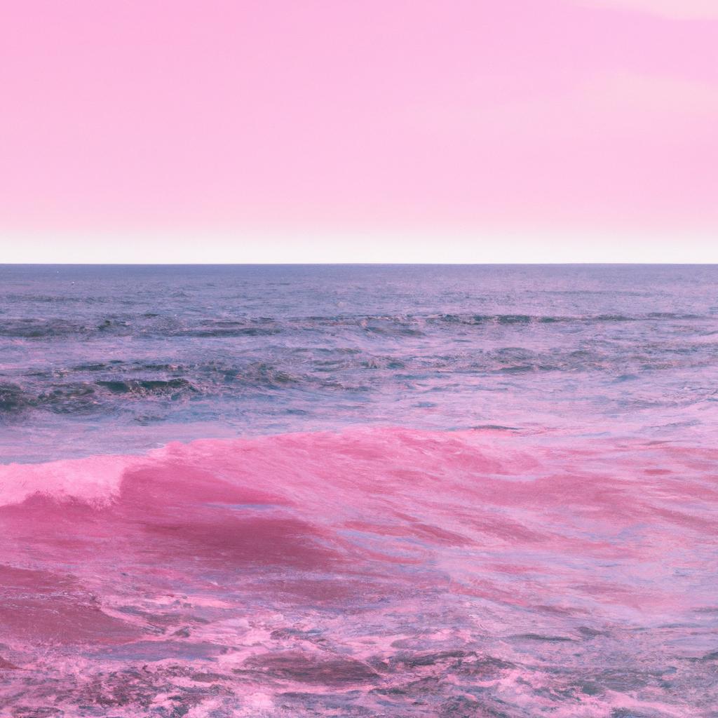 The pink water ocean is not only a beautiful sight, but also an important ecosystem for various species of birds and fish.