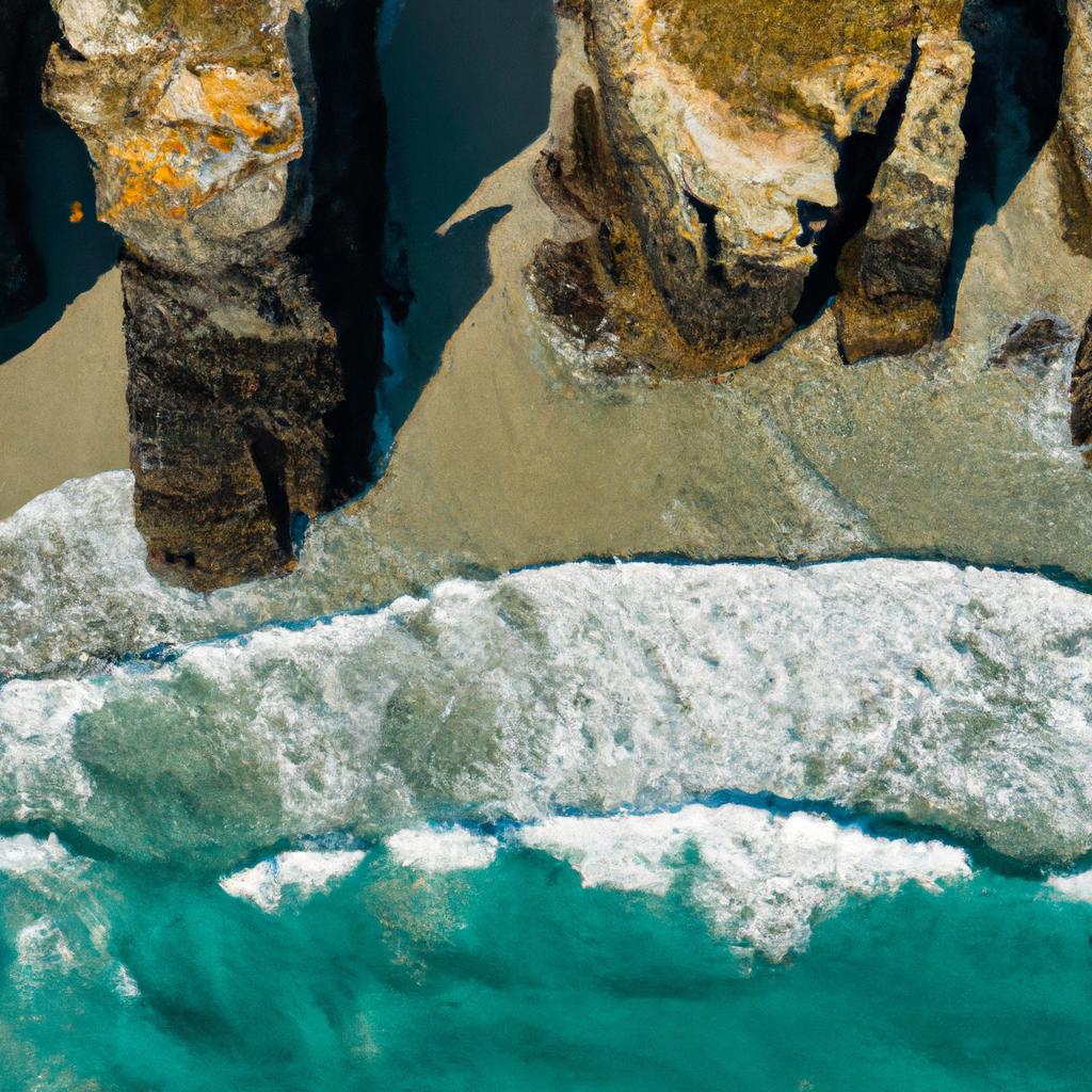 The aerial view of Playa de la Catedrales is a sight to behold.