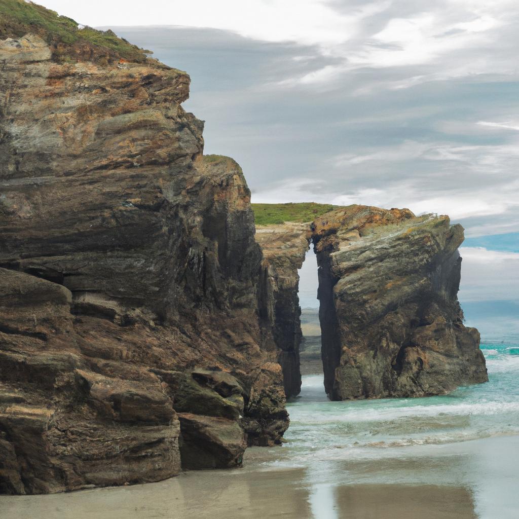 The cliffs surrounding Playa de la Catedrales make for a dramatic and stunning landscape.