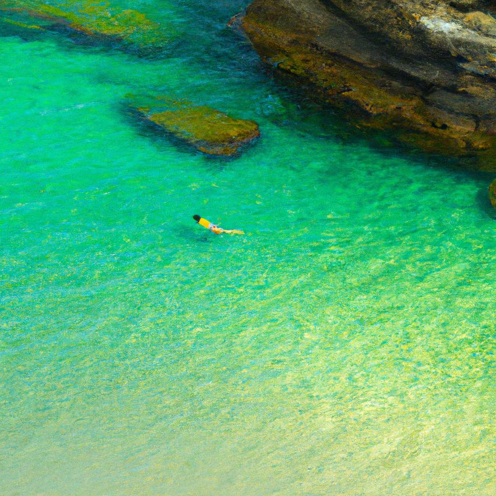 The crystal-clear waters at Playa de la Catedrales are perfect for swimming and enjoying the beautiful scenery.
