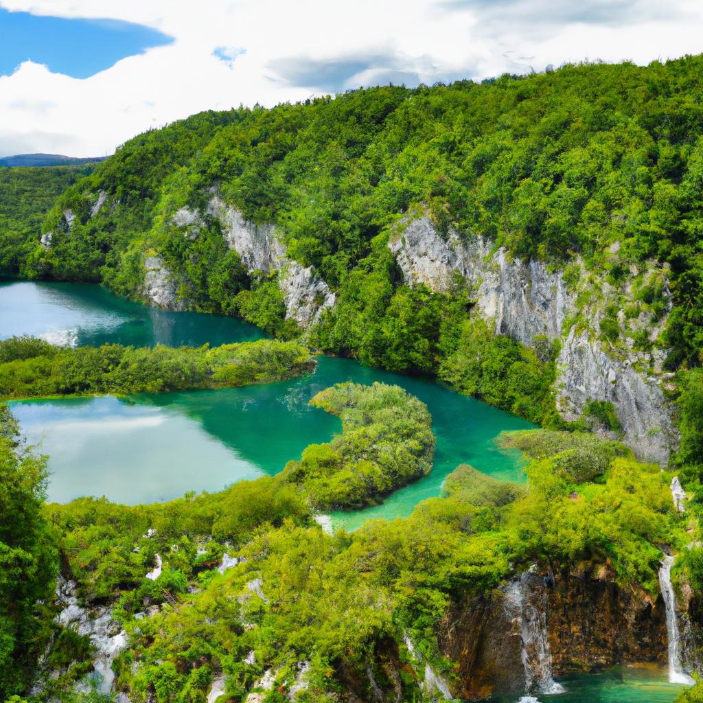 Marvel at the picturesque beauty of the lakes at Plitvice Lakes Park