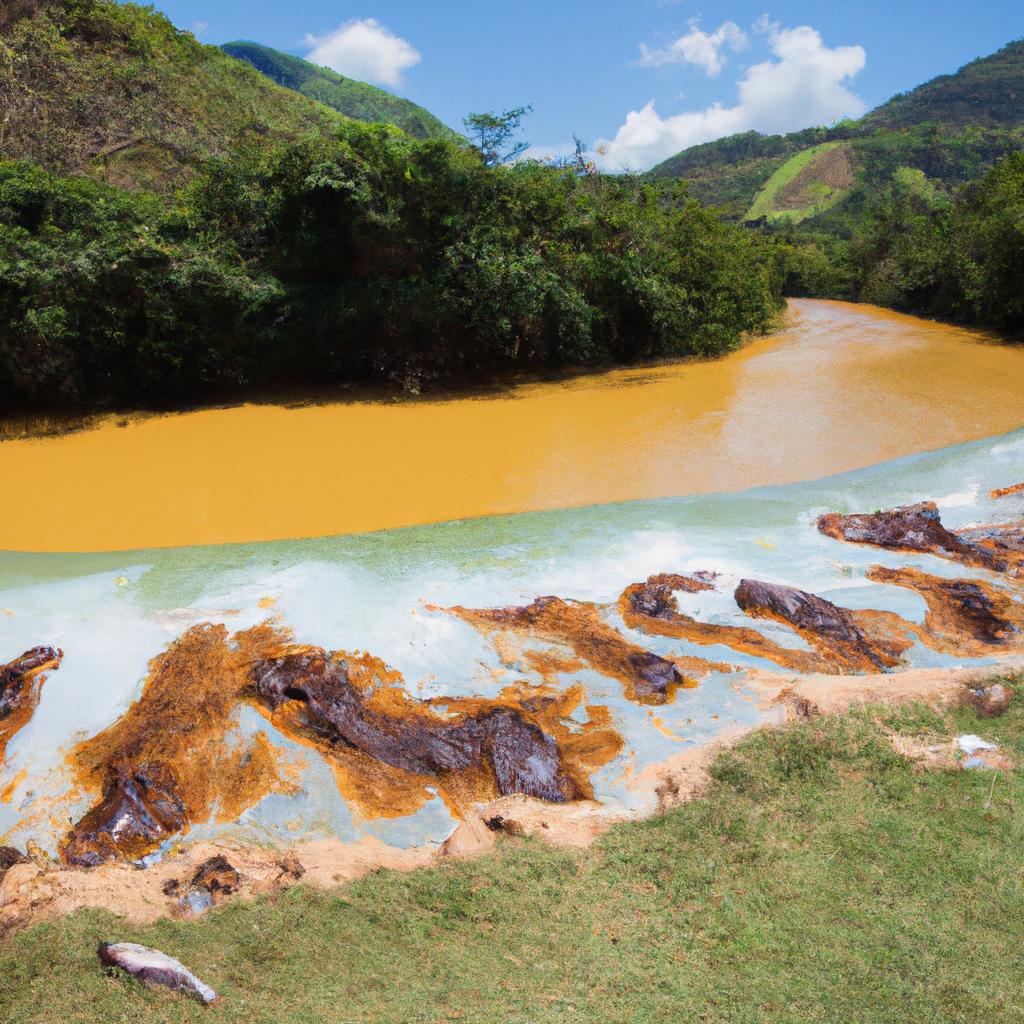 The 5 color river in Colombia is facing environmental challenges, including pollution from human activities.