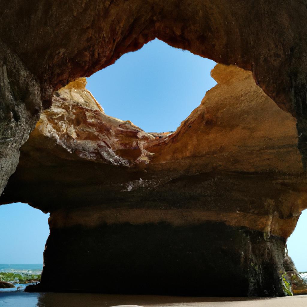 The rock formations at Portugal cave beach are truly unique