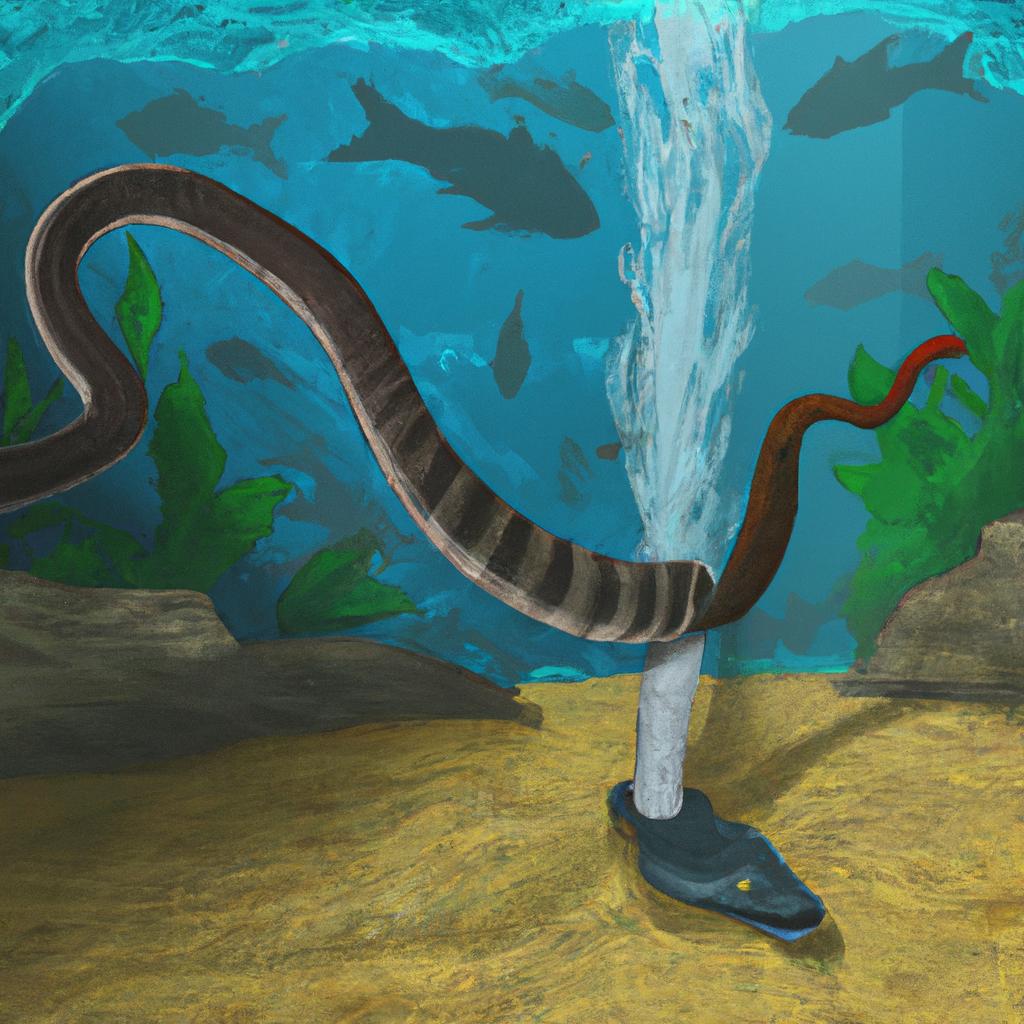 A prehistoric sea snake on the hunt