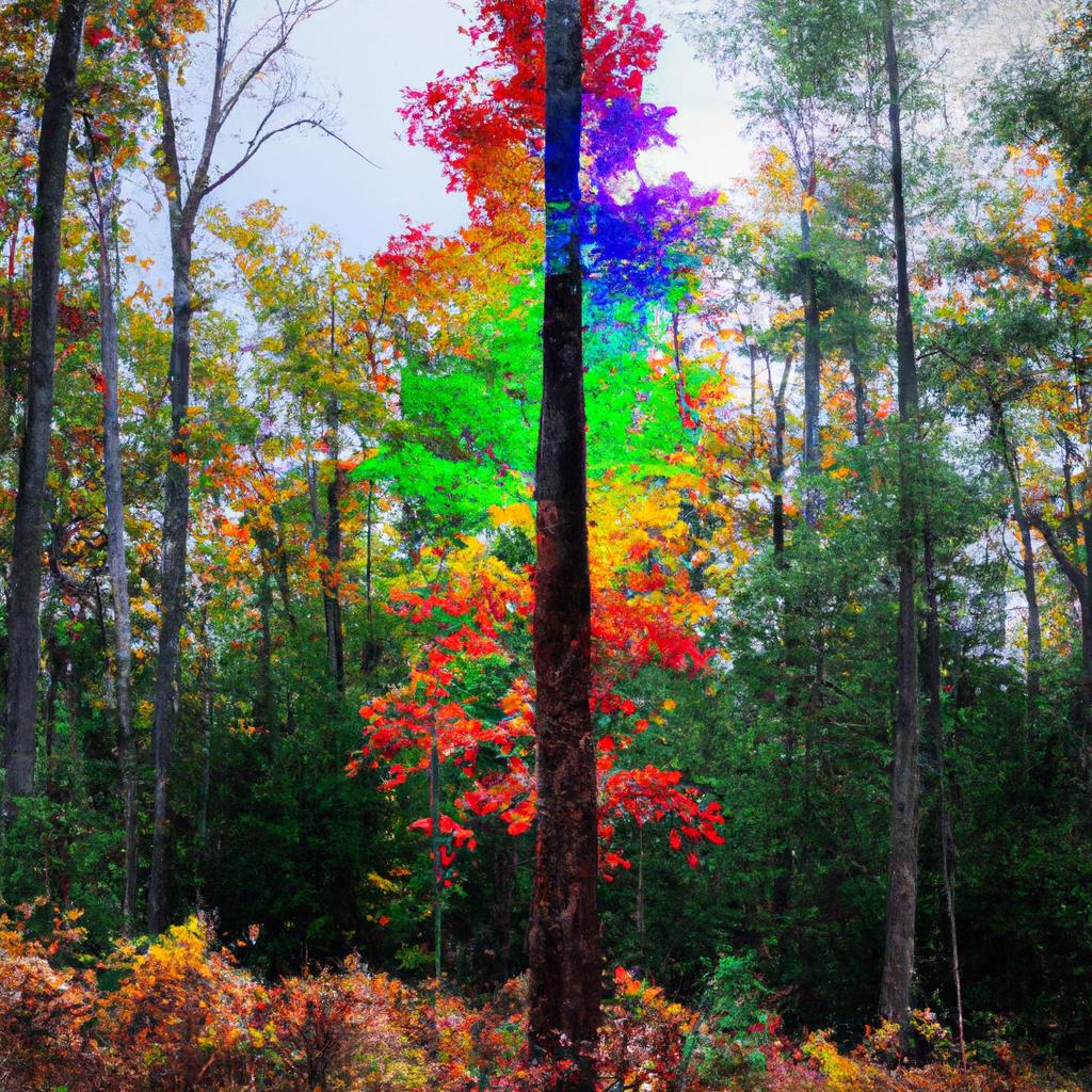 Rainbow Color Tree