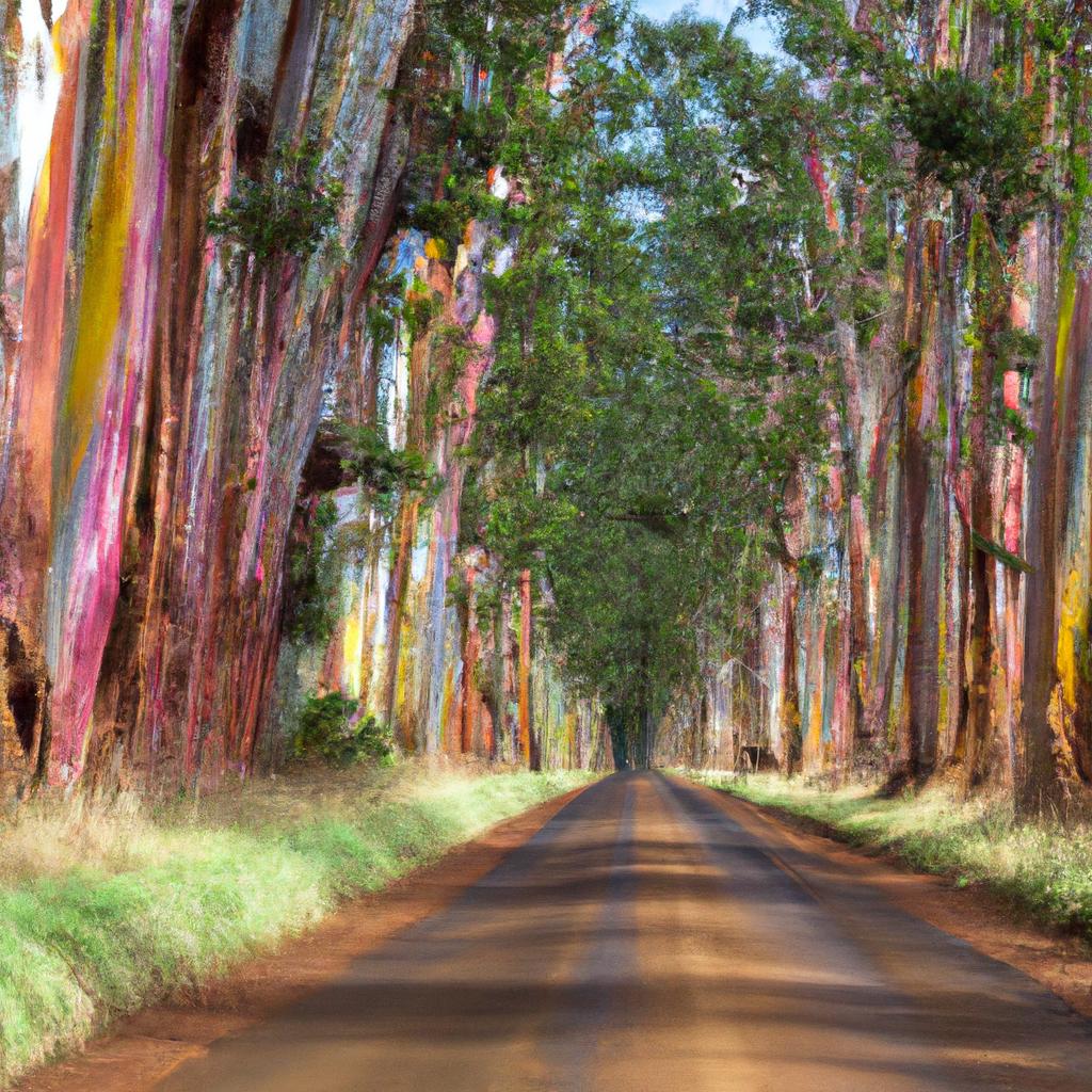 Driving through a tunnel of rainbow eucalyptus trees is a must-do experience when visiting Hawaii.