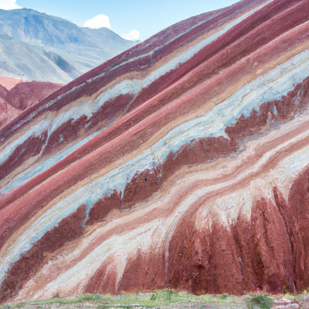 Each layer of the Rainbow Mountains has a unique composition and color