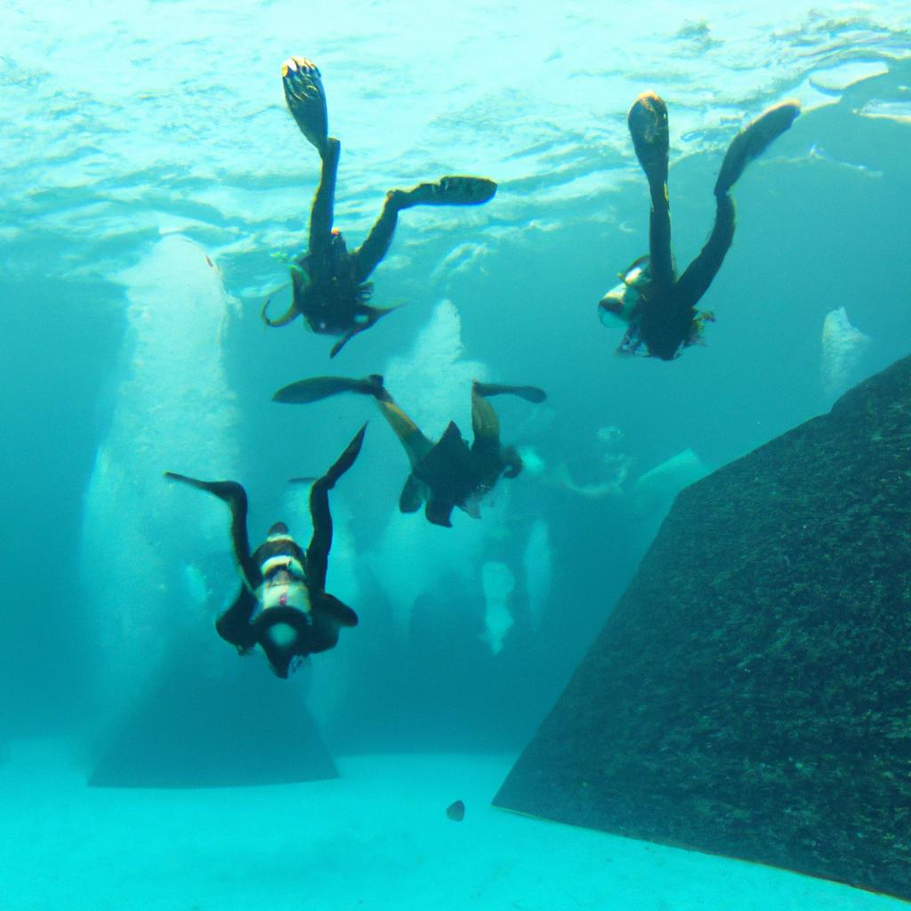 Recreational diving in the deepest dive pool in Dubai is a popular tourist attraction.