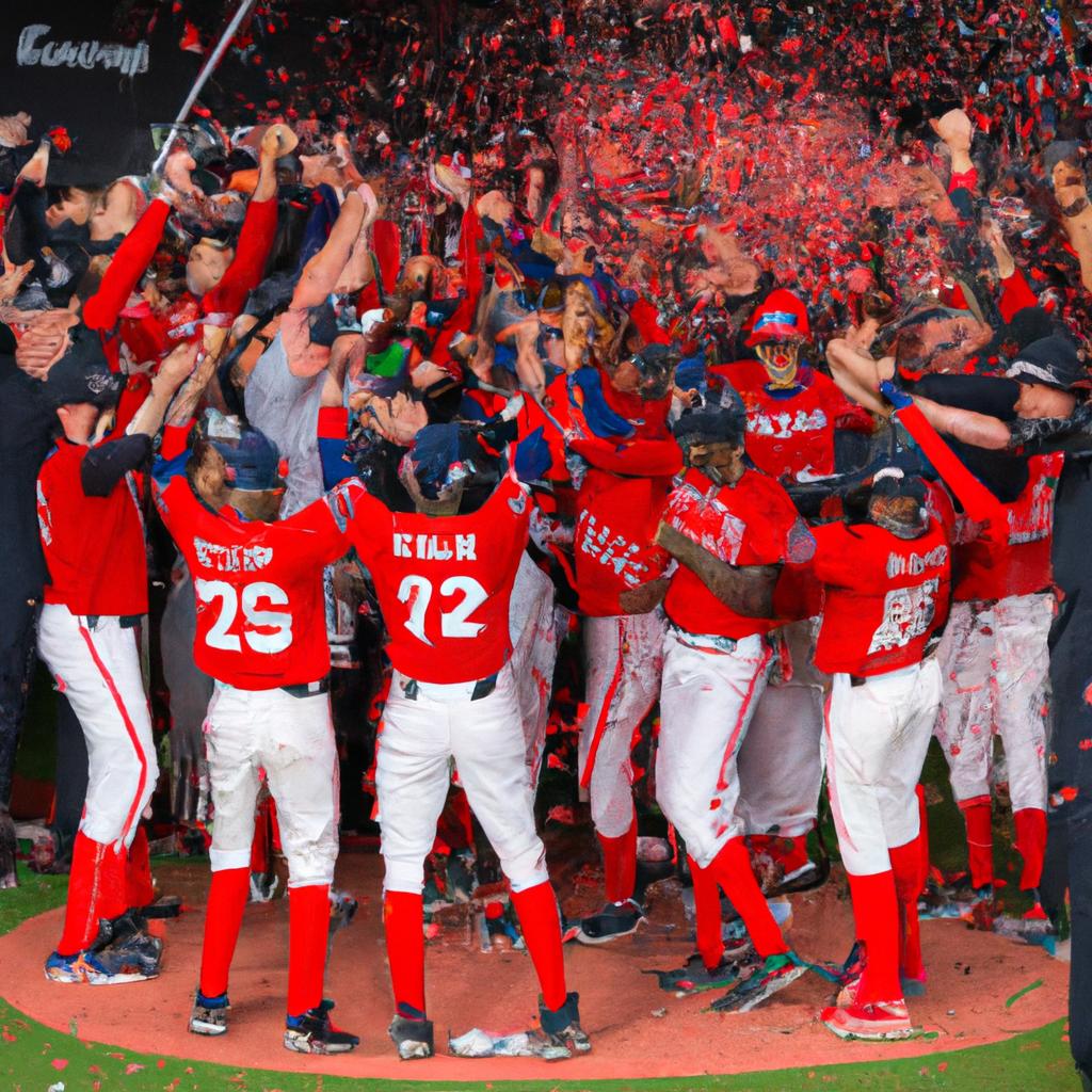 The 2004 Red Sox: Players celebrating their historic comeback against the Yankees in the American League Championship Series