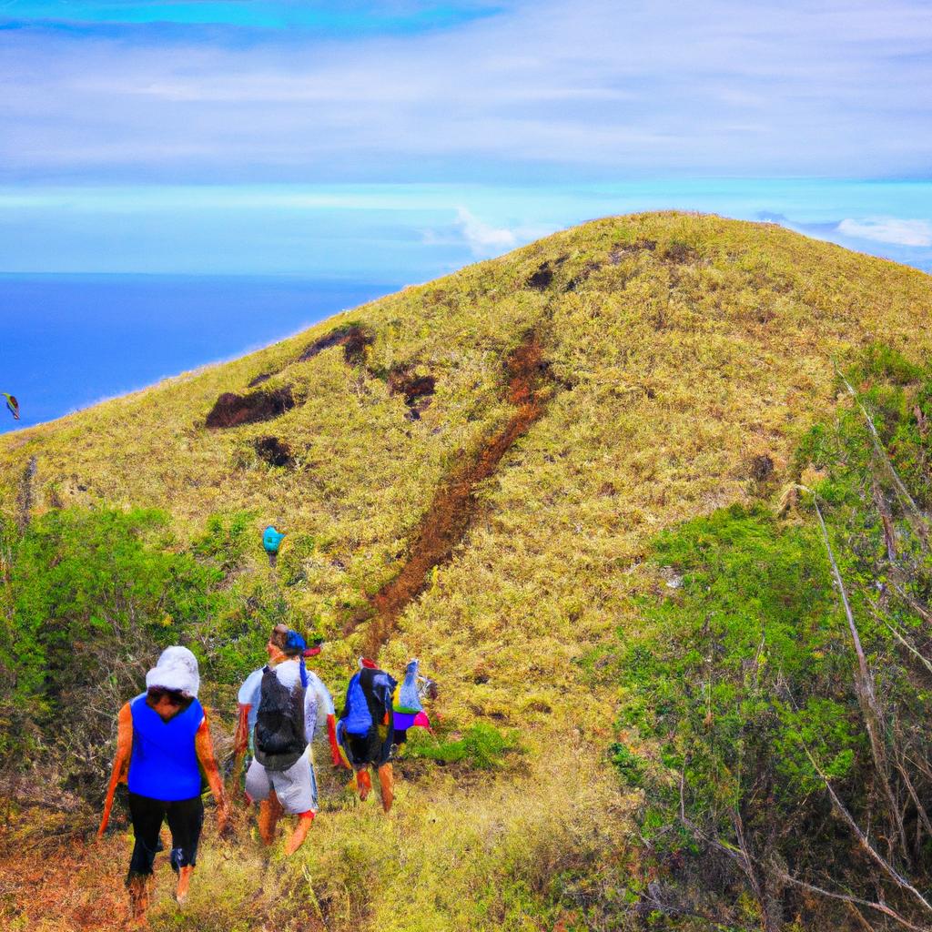Hiking to the top of the highest peak on Robinson Island Hawaii offers breathtaking views of the island's beauty