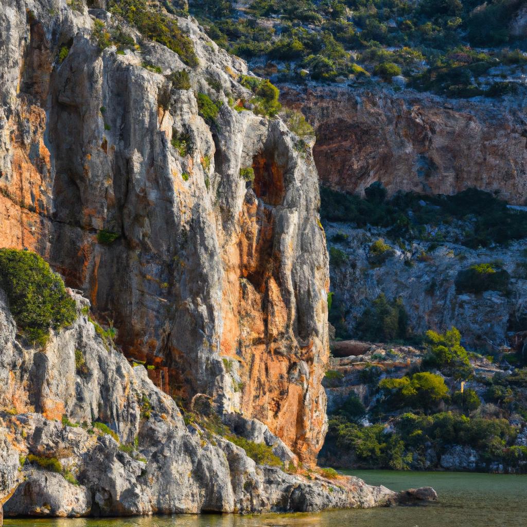 The natural rock formations surrounding Vouliagmeni Lake add to its unique charm
