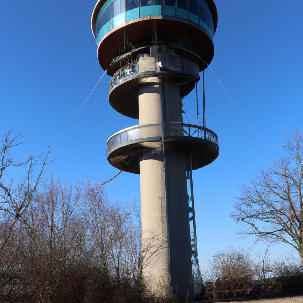 Visitors can enjoy a 360-degree view of the surrounding area from this rotating lookout tower