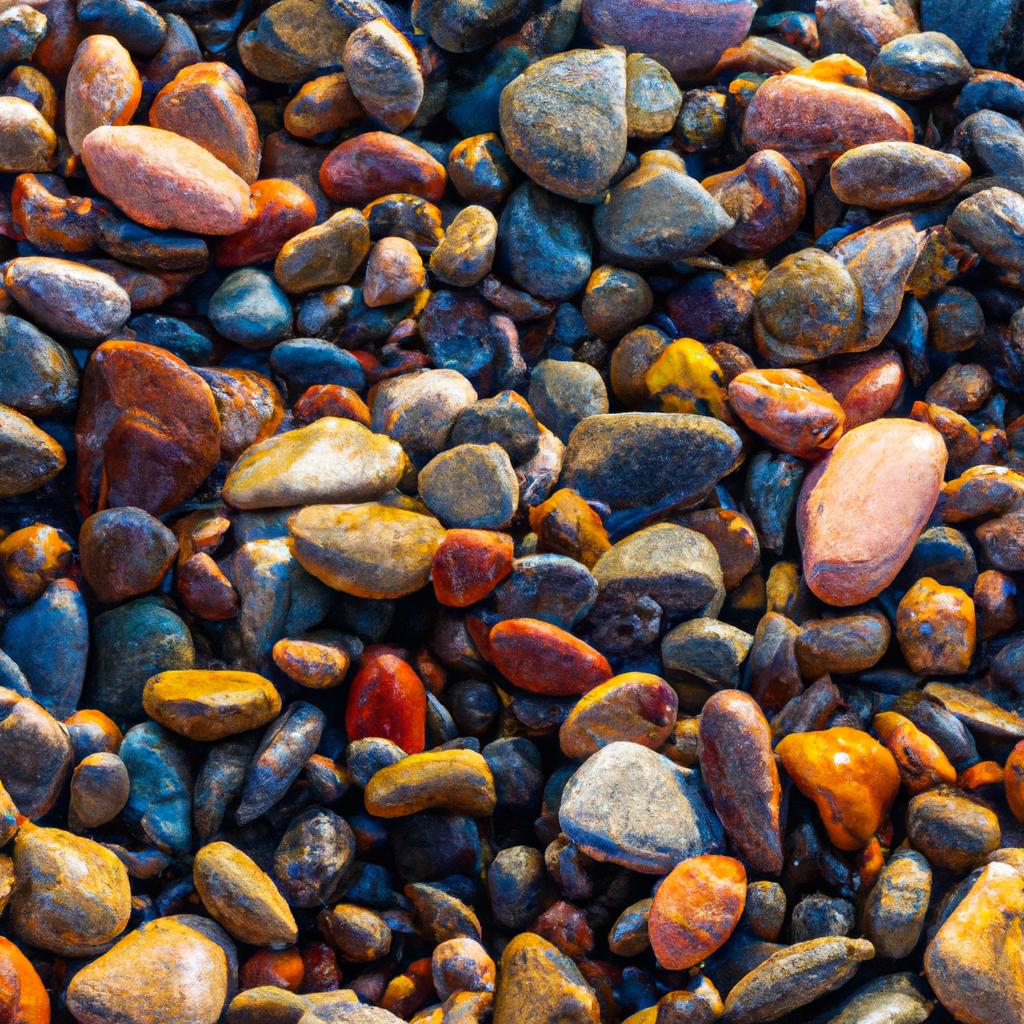 The unique multi-colored pebbles found on the shore of Russia Kaleidoscope Beach