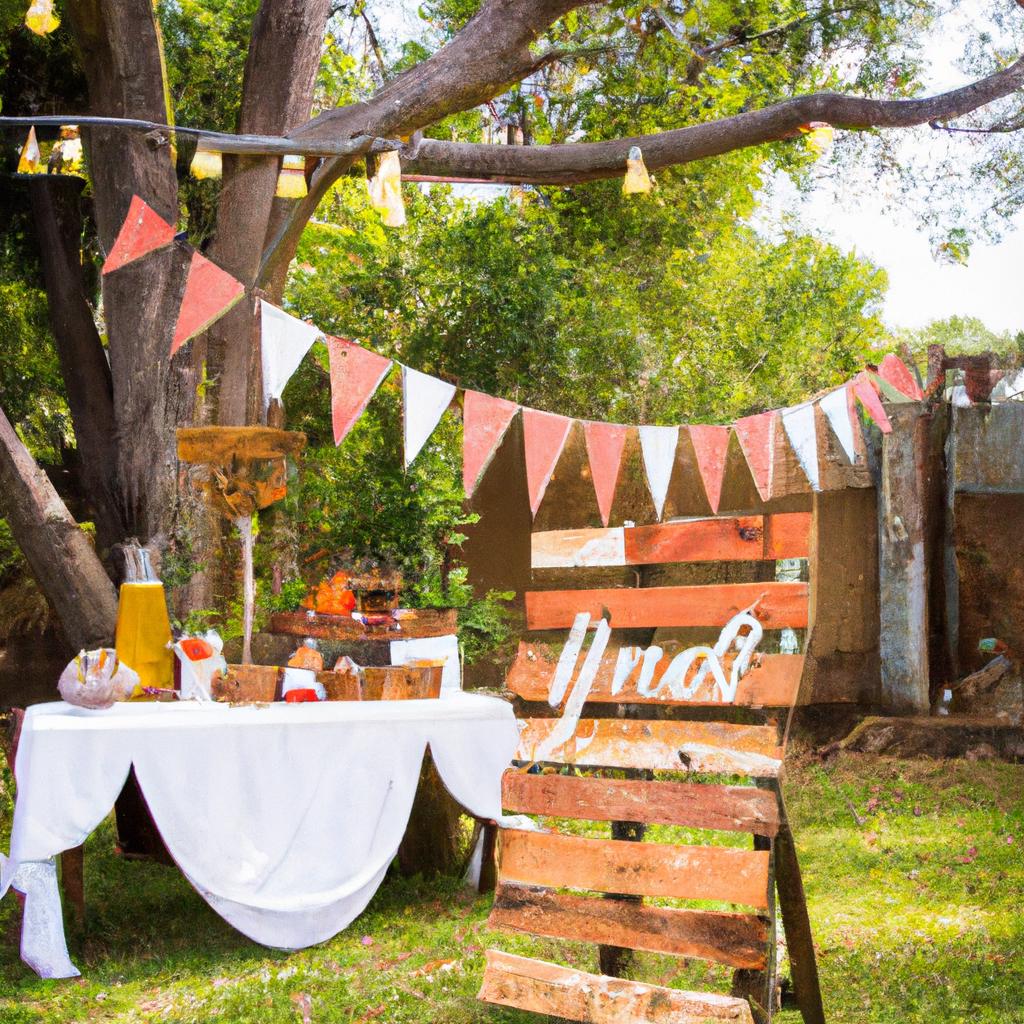 Friends gather around the grill for a delicious BBQ feast at a rustic garden party