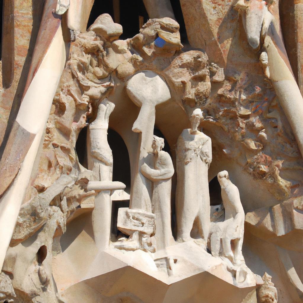 The Passion façade of Sagrada Familia depicts the suffering of Jesus