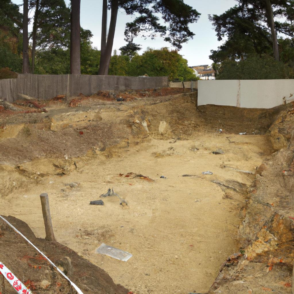 The excavation site where the Saint Brevin les Pins skeleton was found, revealing new insights into the town's past
