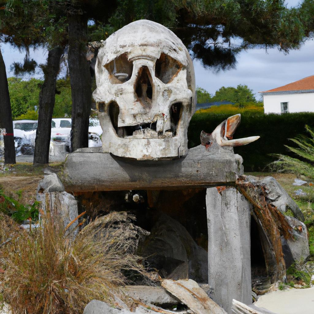 The skull of the Saint Brevin les Pins skeleton showing signs of wear and tear from age and use