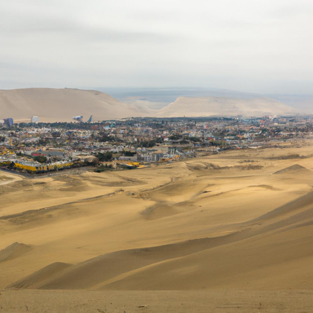 The sand dunes around Peru City offer a surreal landscape for adventurous travelers.