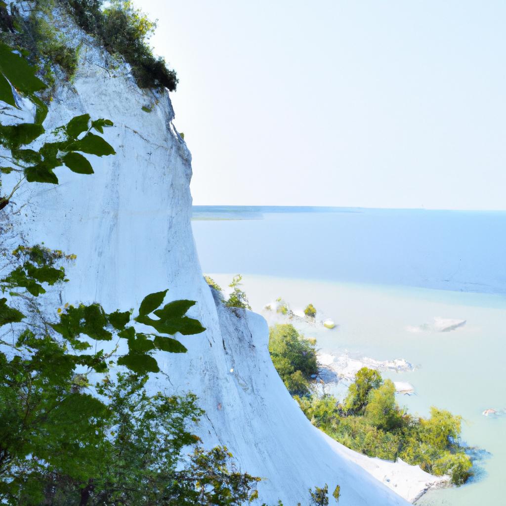 The picturesque hiking trails of the White Cliff by the Sea. A great way to explore the natural beauty of the location.