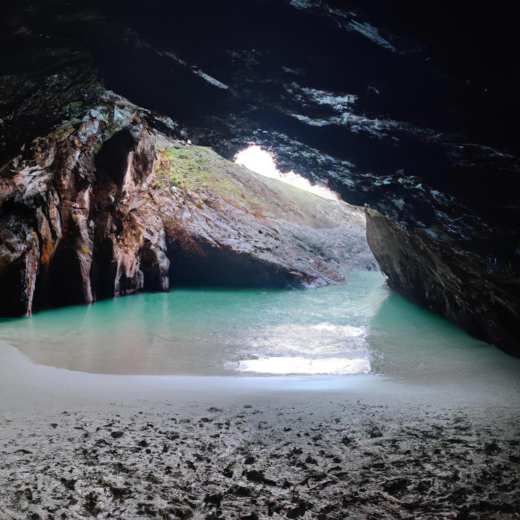 Find serenity and seclusion on this beautiful beach hidden away in a cave