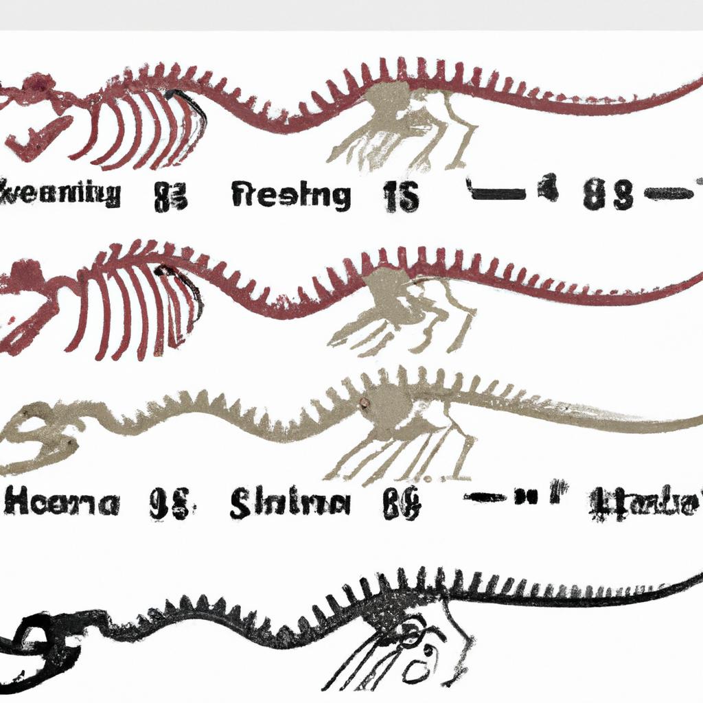 A visual comparison of the skeletal systems of a serpent, turtle, and lizard
