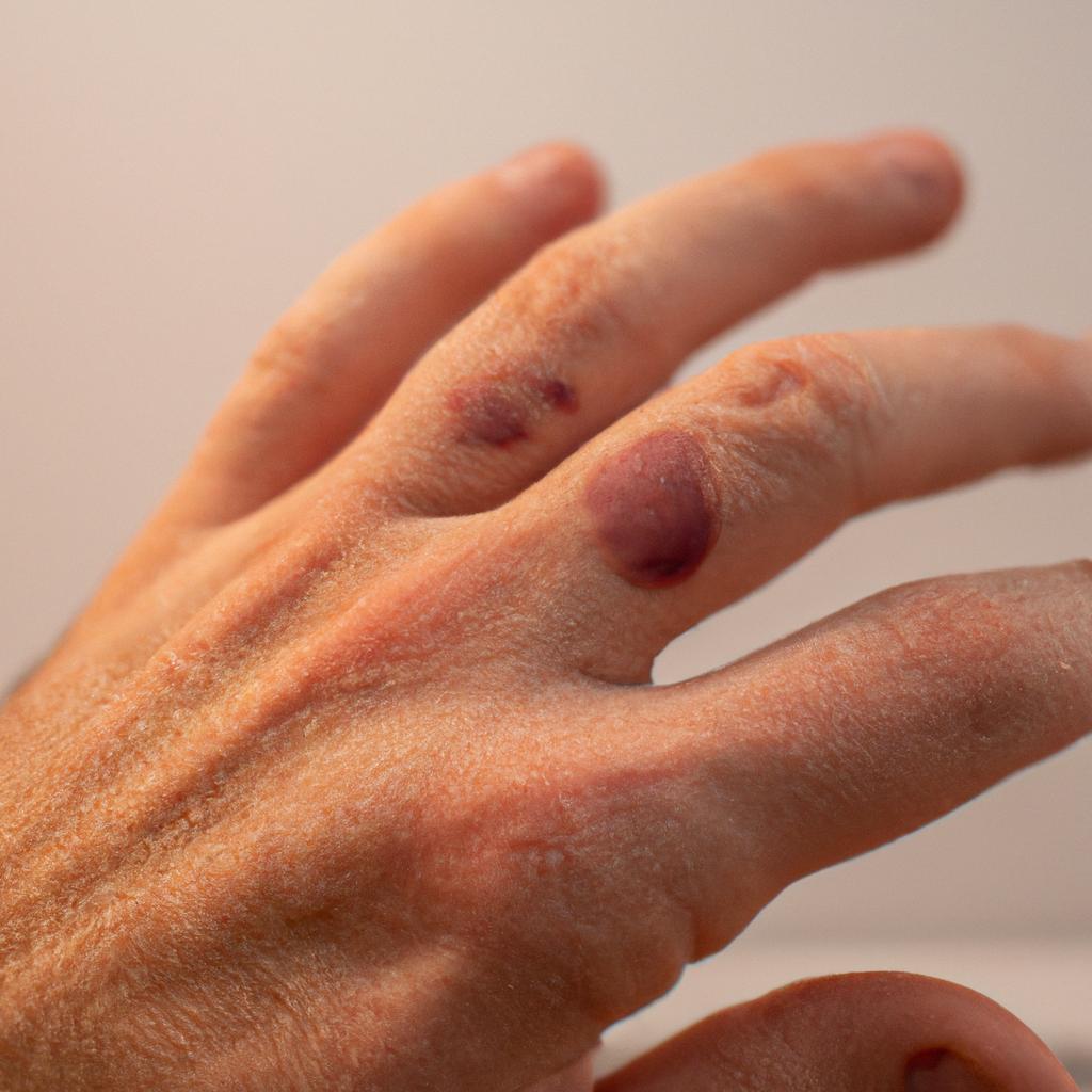 Severe burn injury on a hand requiring medical attention