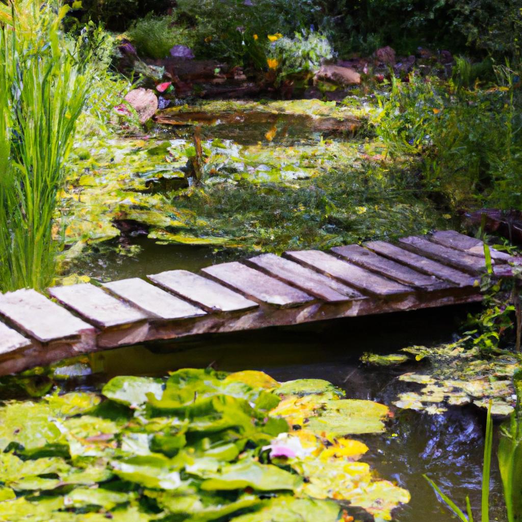 Create a peaceful oasis in your backyard with a charming garden pond