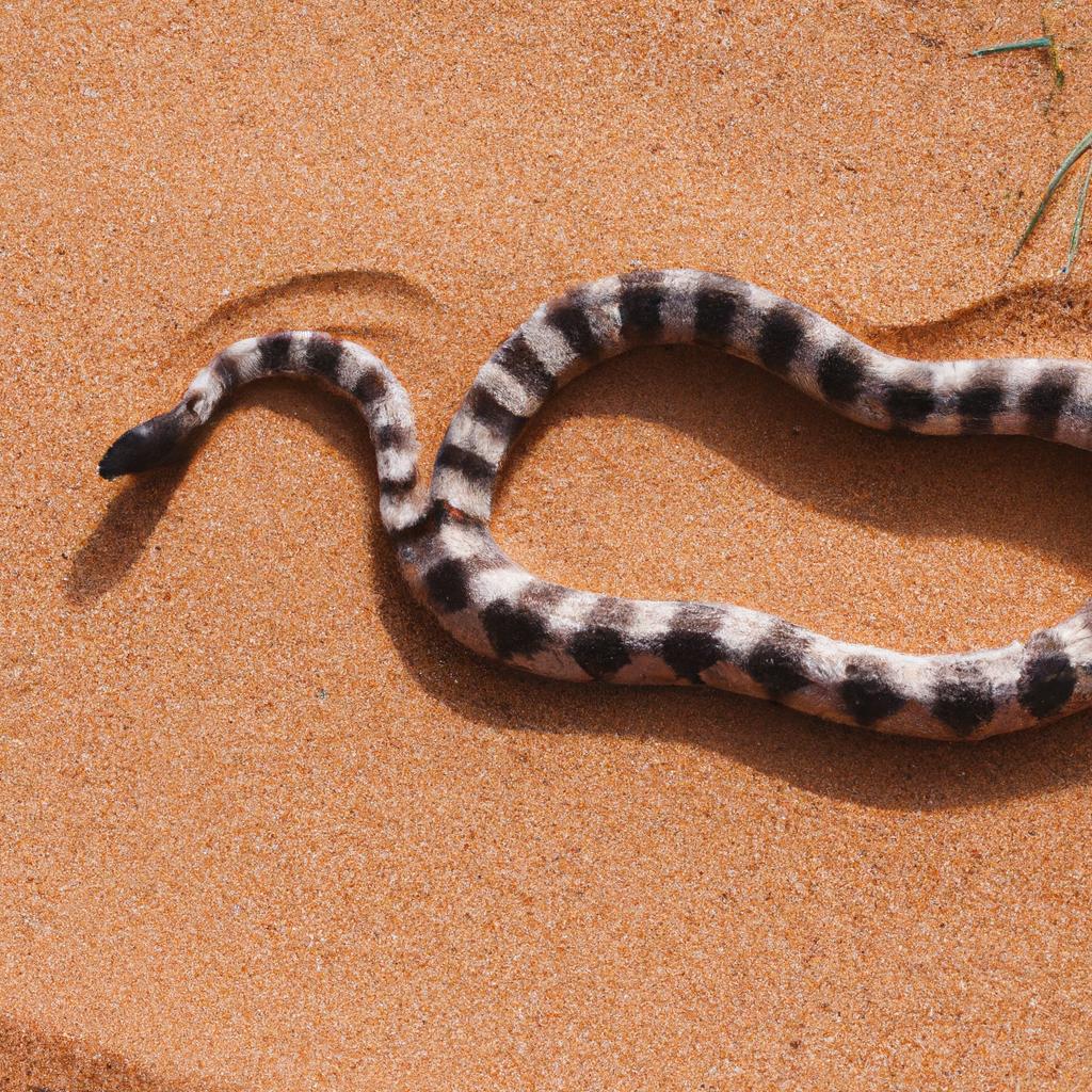 These snakes are excellent burrowers and can disappear into the sand in seconds