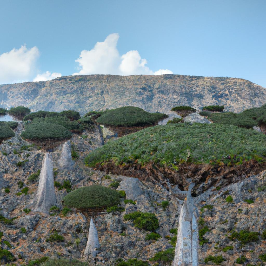 The Socotra dragon tree forest is a UNESCO World Heritage Site and home to many unique plant and animal species.