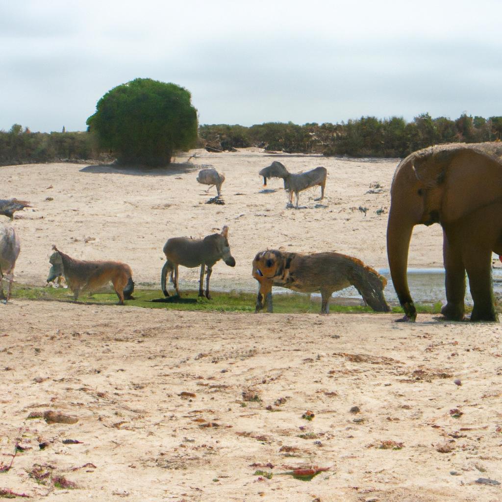 The diverse fauna that inhabit South Africa's deserts.