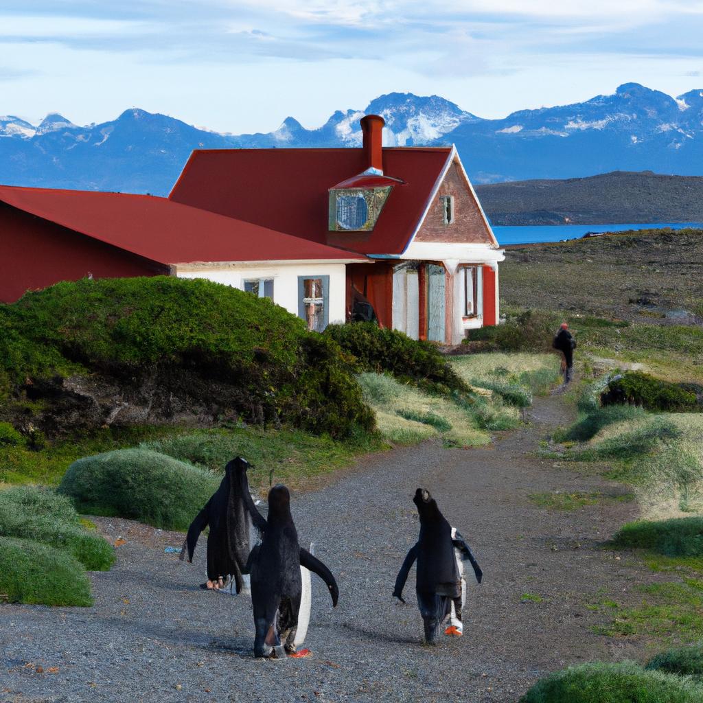 Penguins are a common sight in the southernmost inhabited place, where they often roam freely among the locals.
