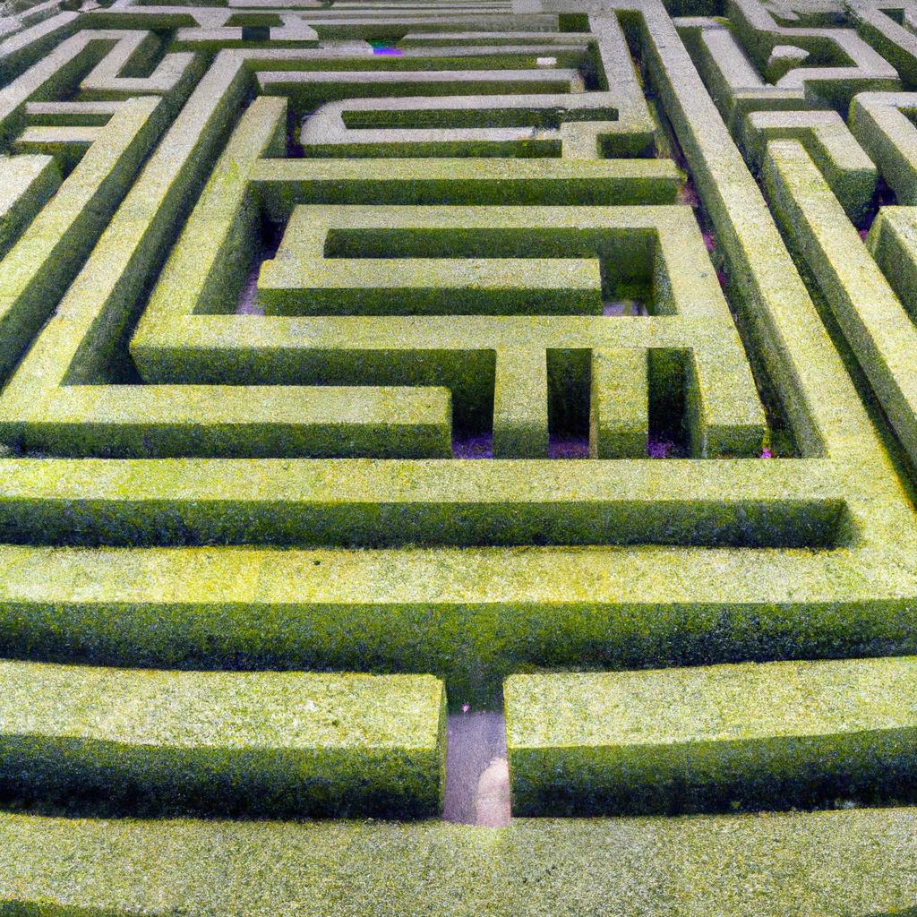 Shrub mazes are often designed with unique shapes and patterns that are visible only from above.