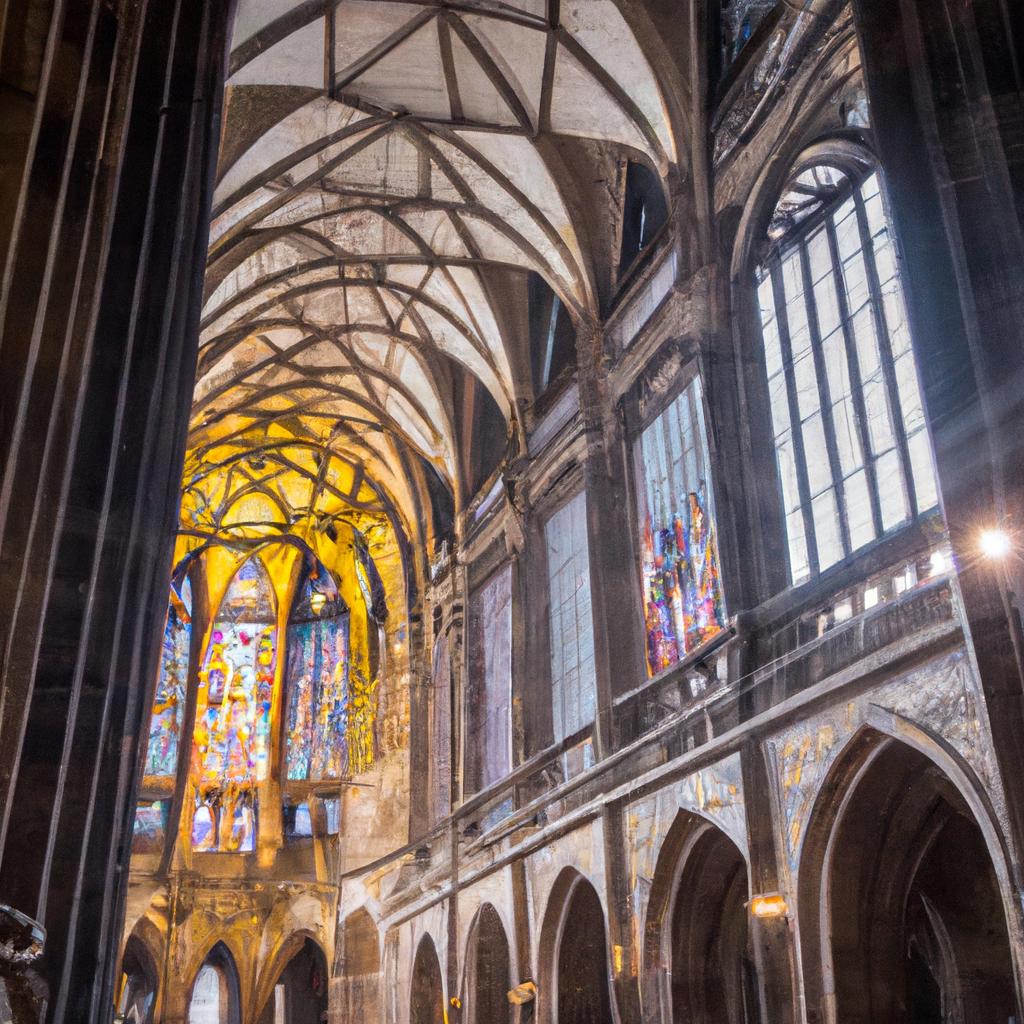 Stunning interior of St. Vitus Cathedral in Prague Castle